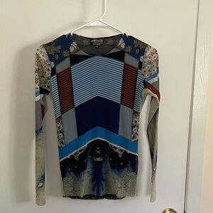 Viviana Blue and Black Striped Top